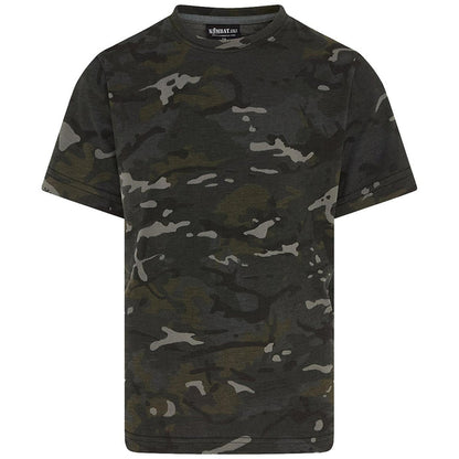 kombat kids tshirt black btp camouflage