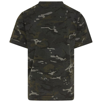 rear of black btp camo kombat kids tshirt