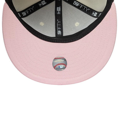 Pictured is this MLB Cherub LA Dodgers 59FIFTY Fitted cap in cream & pink. 7