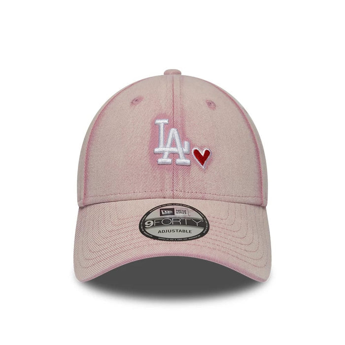 Pictured is this MLB Washed Denim LA Dodgers 9FORTY cap in pastel pink. 2