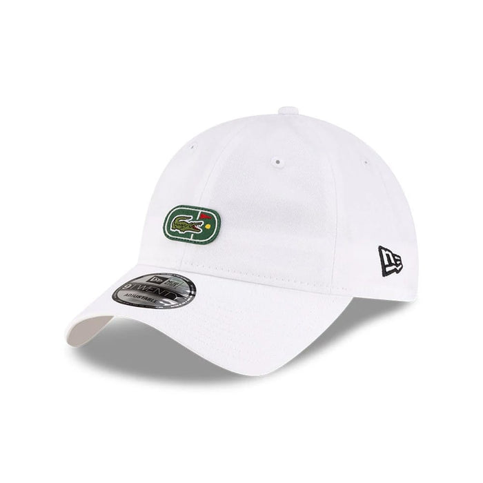 Pictured is this Lacoste X New Era Golf Flag 9TWENTY cap in white. 3