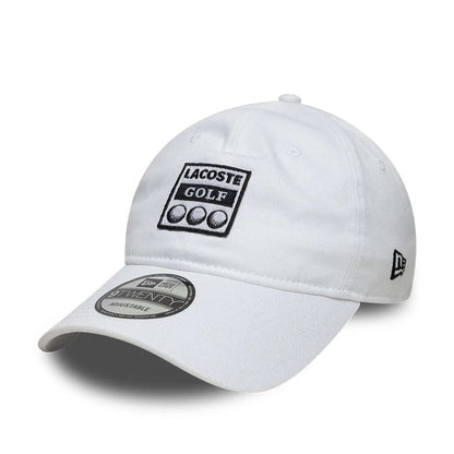 Pictured is this Lacoste X New Era Golf 9TWENTY cap in white. 3