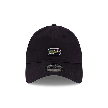 Pictured is this Lacoste X New Era Golf 9TWENTY cap in navy. 2