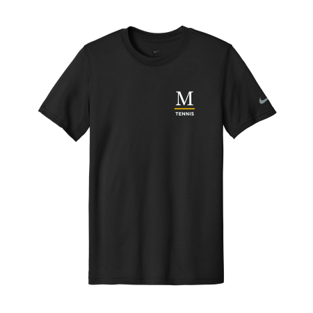 Marshall Tennis - Nike Swoosh Sleeve rLegend Tee NKDX8730 with a printed M Tennis left chest logo
