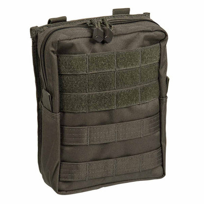 Mil-Tec Large Zipped MOLLE Belt Pouch Olive Green Front