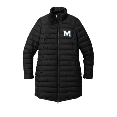 MIRAGE YOUTH HOCKEY - Ladies Port Authority L365 Horizon Puffy Long Jacket with embroidered M logo