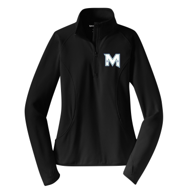 MIRAGE YOUTH HOCKEY- Ladies Sport-Tek LST850 Sport-Wick Stretch 1/2-Zip Pullover with embroidered M logo