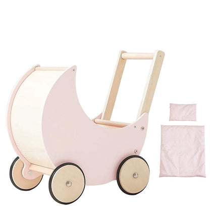 Moon Pram with Daisy Doll Bedding Bundle Soft Pink/Daisy