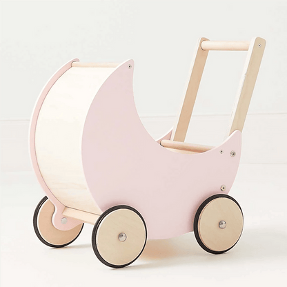Moon Pram with Daisy Doll Bedding Bundle Soft Pink/Daisy
