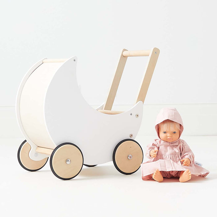 Moon Pram with Daisy Doll Bedding Bundle White/Daisy