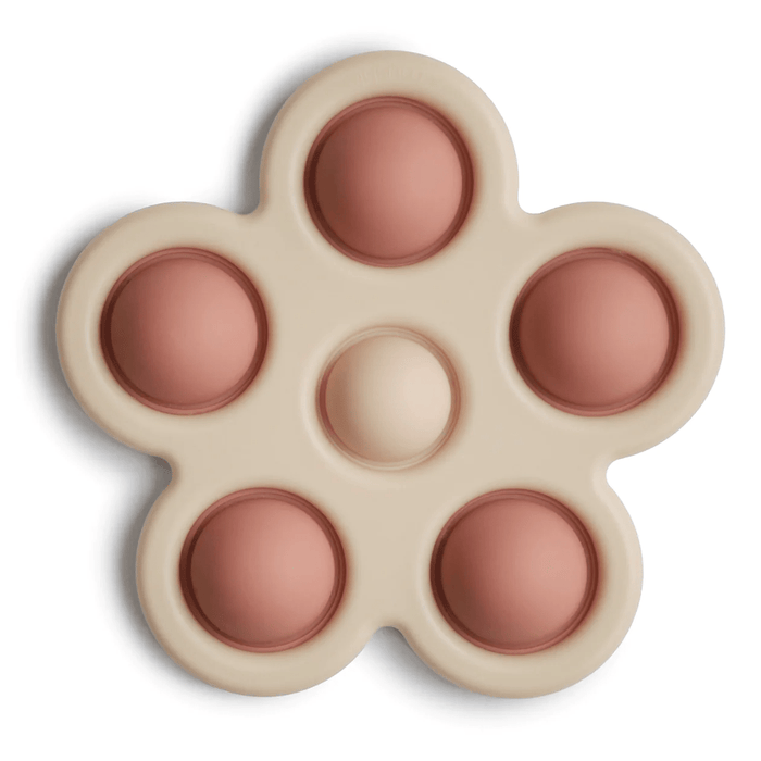 Mushie Flower Press Toy Blush