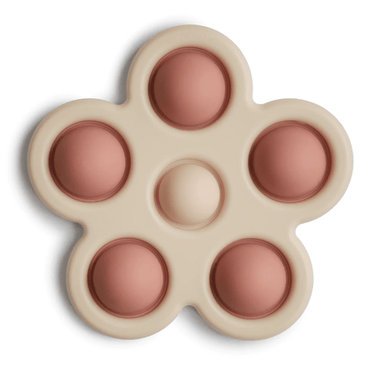 Mushie Flower Press Toy Blush