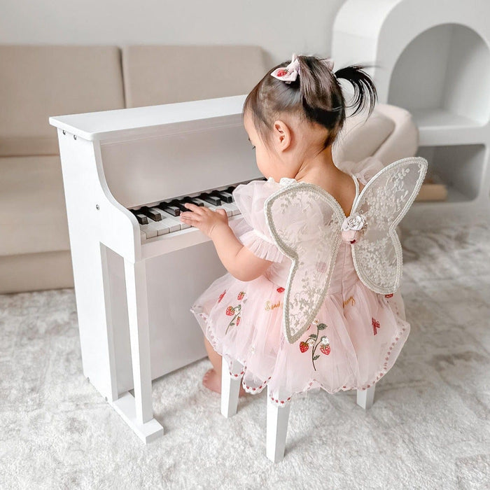 Wooden Musical Toy Piano White