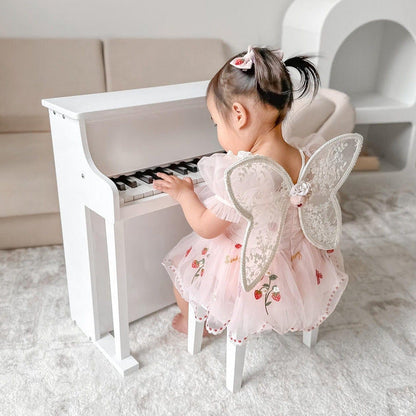 Wooden Musical Toy Piano White