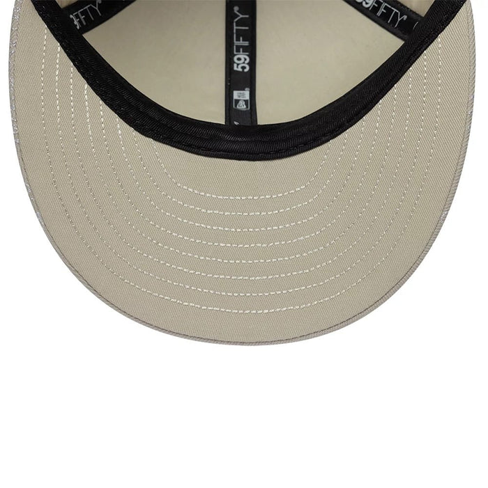 Pictured is this New Era All Over Paisley Low Profile 59FIFTY Fitted cap in Cream. 7