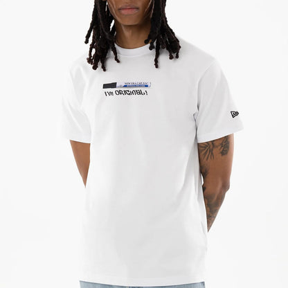The model is wearing this New Era I Am Original T-Shirt in white. 3