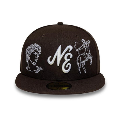Pictured is this New Era Mythical 59FIFTY Fitted cap in dark brown. 3