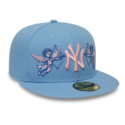 Pictured is this MLB Cherub New York Yankees 59FIFTY Fitted cap in pastel blue. 4