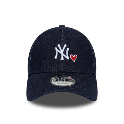 Pictured is this MLB Denim Heart New York Yankees 9FORTY cap in navy. 2