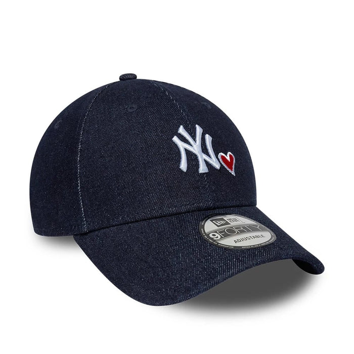Pictured is this MLB Denim Heart New York Yankees 9FORTY cap in navy. 3