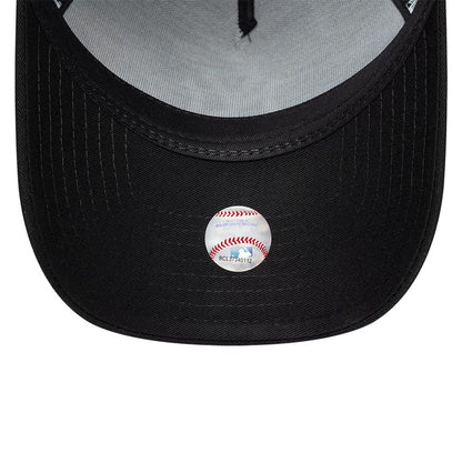 Pictured is this MLB Food New York Yankees 9FORTY A-Frame cap in black. 7
