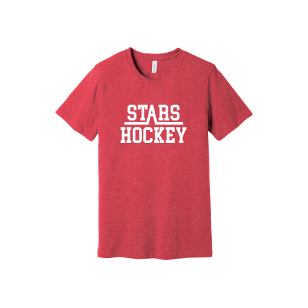 Northern Stars Hockey-  BELLA+CANVAS ® Unisex Heather CVC BC3001cvc Short Sleeve Tee with one color STARS HOCKEY logo