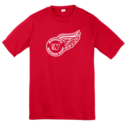 Northern Wings - ADULT Sport-Tek PosiCharge Competitor Tee with full front white logo