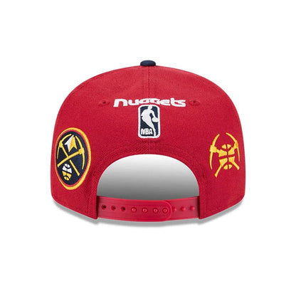 Pictured is this NBA Hardwood Classic All Star Game Denver Nuggets 9FIFTY Snapback cap in dark red. 5