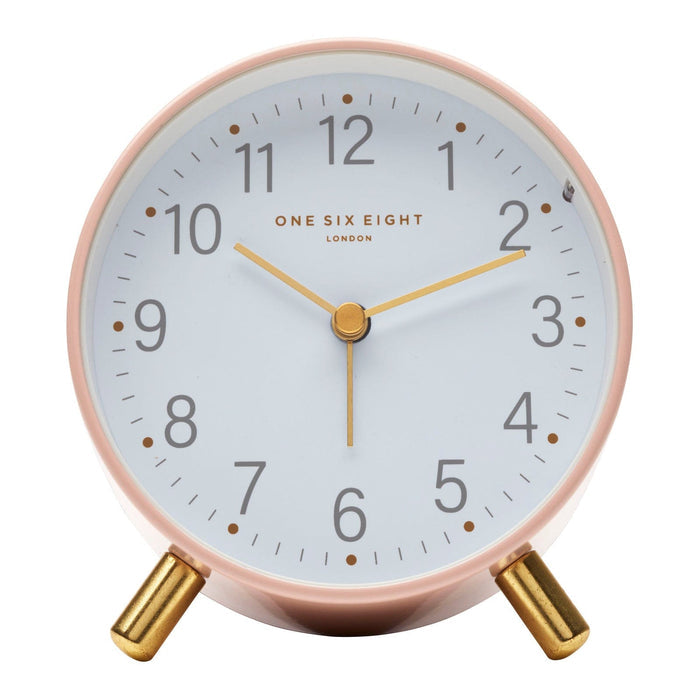 One Six Eight London MAISIE Silent Alarm Clock Blush Pink