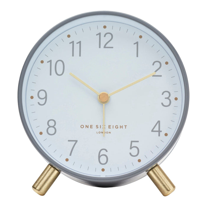 One Six Eight London MAISIE Silent Alarm Clock Grey