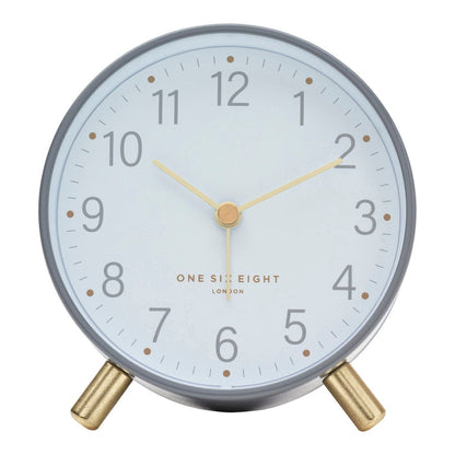 One Six Eight London MAISIE Silent Alarm Clock Grey