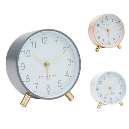 One Six Eight London MAISIE Silent Alarm Clock Grey