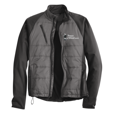 Peace of Mind J787 Port Authority® Hybrid Soft Shell Jacket with embroidered logo