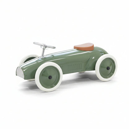 Ride On Steel Racer Push Car Olive