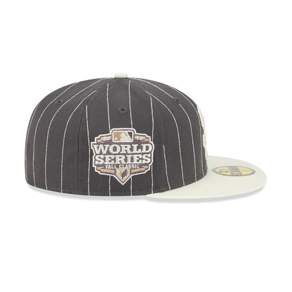 Pictured is this MLB Stripes San Francisco Giants 59FIFTY Fitted cap in dark grey. 5