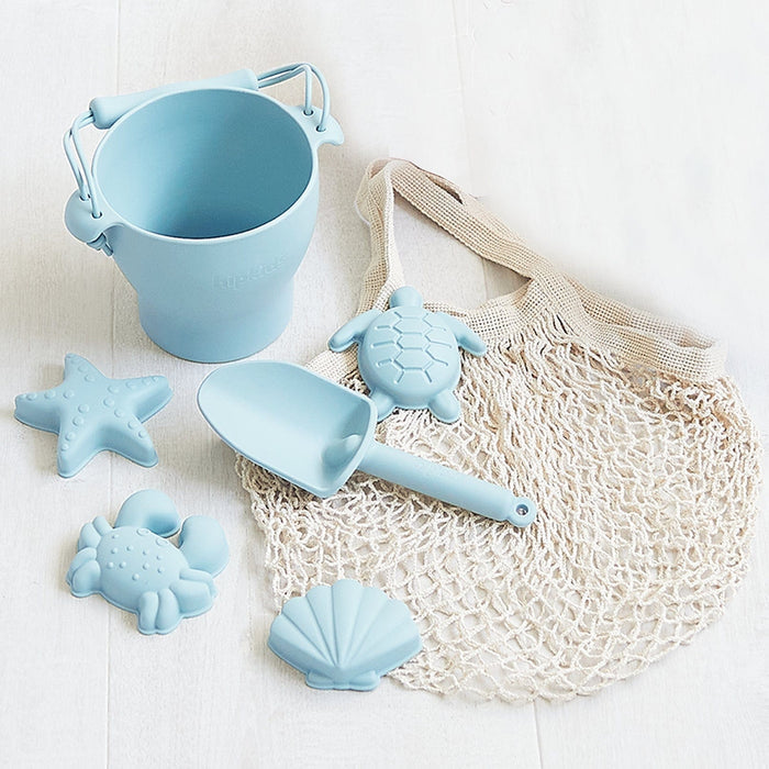 Silicone Sand Play Set Blue Mist