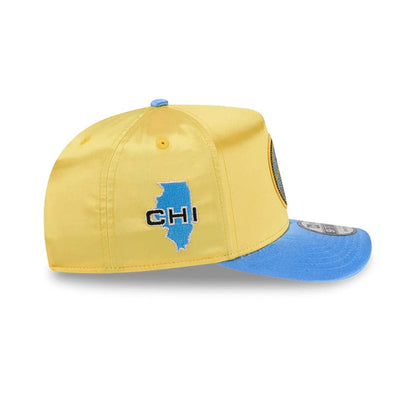 Pictured is this WNBA Draft 2026 Chicago Sky 9FIFTY A-Frame Snapback cap in yellow. 5
