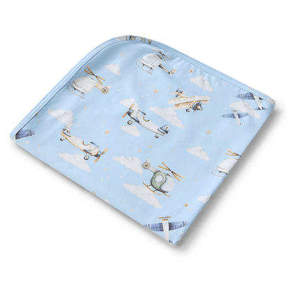 Snuggle Hunny Taking Flight Organic Jersey Wrap & Beanie Set