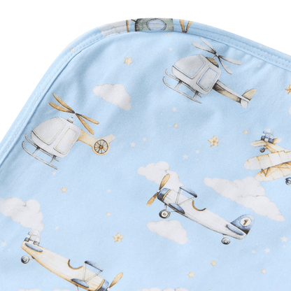 Snuggle Hunny Taking Flight Organic Jersey Wrap & Beanie Set