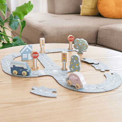 Speedy Monkey Car Track Puzzle