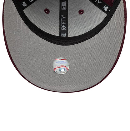 Pictured is this MLB College Varsity St. Louis Cardinals Low Profile 59FIFTY Fitted cap in dark red. 2