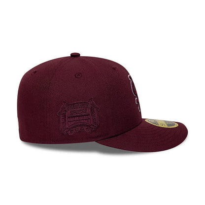 Pictured is this MLB College Varsity St. Louis Cardinals Low Profile 59FIFTY Fitted cap in dark red. 6