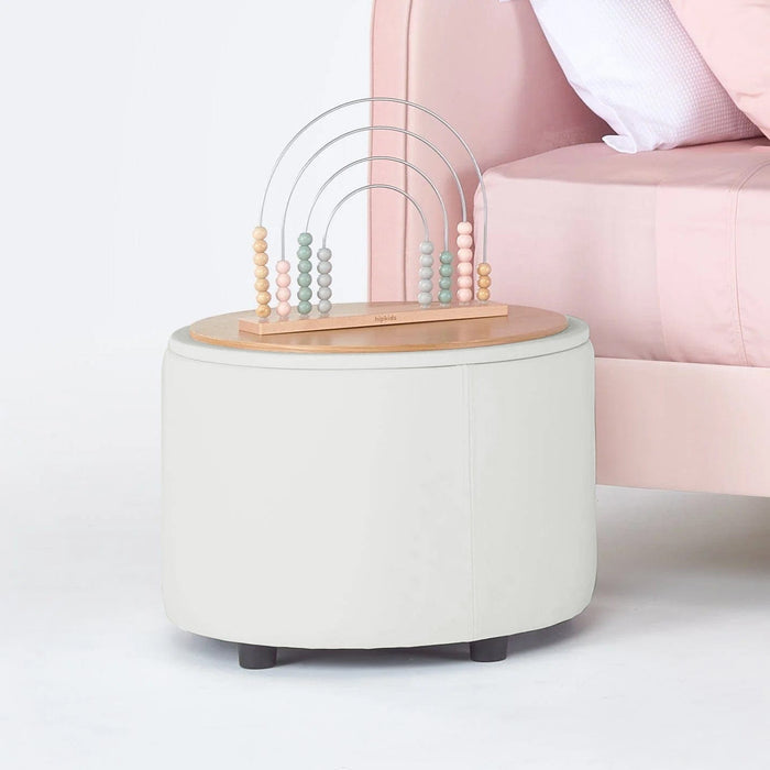 Store & Play Toy Box / Bedside Table Ivory PVC