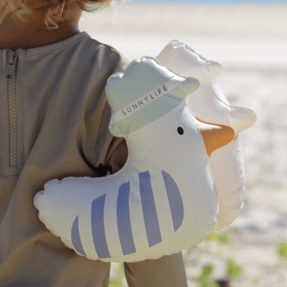 SUNNYLiFE Kids Inflatable Arm Bands Blue Stripe