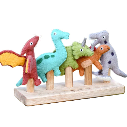 Tara Treasures Dinosaur Finger Puppets Set