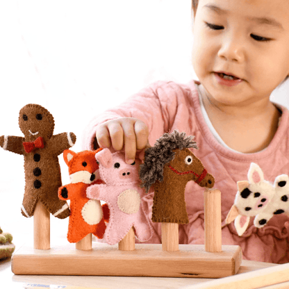 Tara Treasures Finger Puppet Stand 5 rods