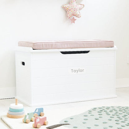 Taylor Toy Box w/ Corduroy Cushion Dusty Pink
