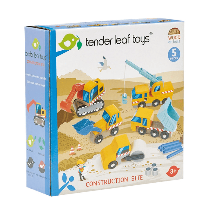 Tender Leaf Toys Wooden Construction Car Set