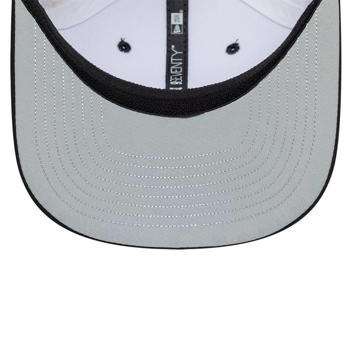 Pictured is this Esteban Ocon Miami Race Special TGR Haas F1 9SEVENTY Stretch Snap cap in white. 2