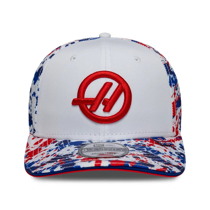 Pictured is this Team Silverstone Race Special TGR Haas F1 9SEVENTY Stretch Snap cap in white. 3
